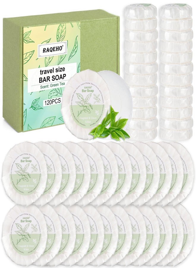 RAQEHO 120 Mini Bar Soap Bulk - Travel Soap Individually Wrapped Body Bath Gentle Soap Bars Men Women Travel Size Toiletries for Homeless Hotel Essentials for Guest Bathroom Airbnb（Green Tea） - Image 1